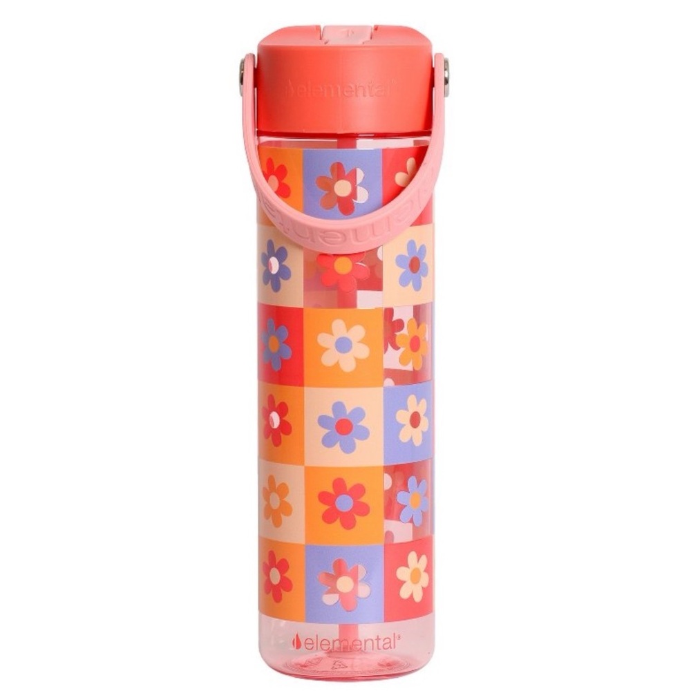 NEW Elemental® Splash Tritan™ Bottle 26oz in Checkered Flowers Multi-Color